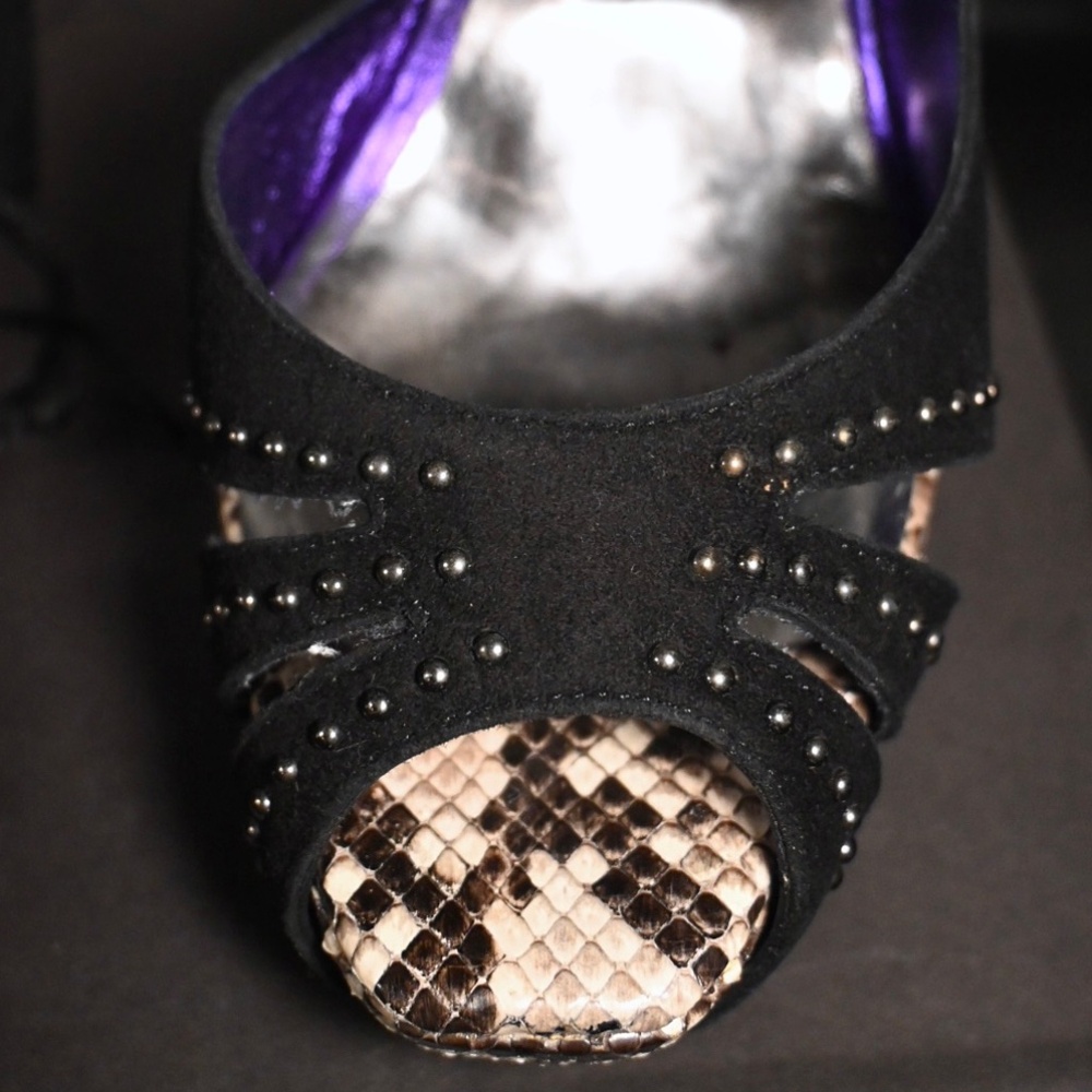 Barbara Bui Suede And Python Heels - image 3